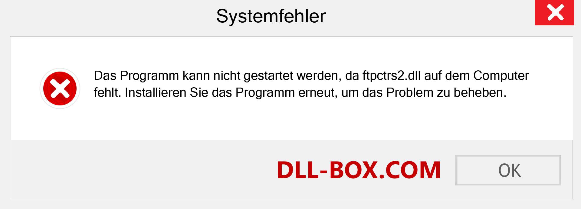 ftpctrs2.dll-Datei fehlt?. Download für Windows 7, 8, 10 - Fix ftpctrs2 dll Missing Error unter Windows, Fotos, Bildern