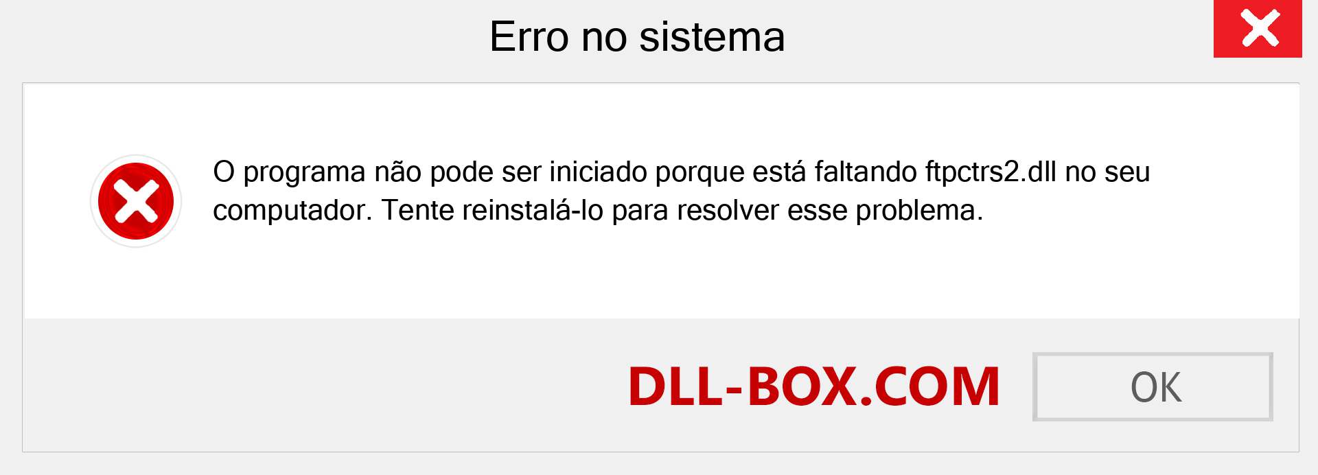 Arquivo ftpctrs2.dll ausente ?. Download para Windows 7, 8, 10 - Correção de erro ausente ftpctrs2 dll no Windows, fotos, imagens